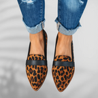 Women's Pointed Toe Penny Loafers with Low Heel