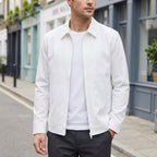 Men's Lightweight Zip-Up Jacket with Shirt Collar