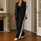 Women's Two-Piece Blazer and Wide Leg Pants Set