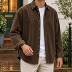 Men's Corduroy Overshirt with Relaxed Fit