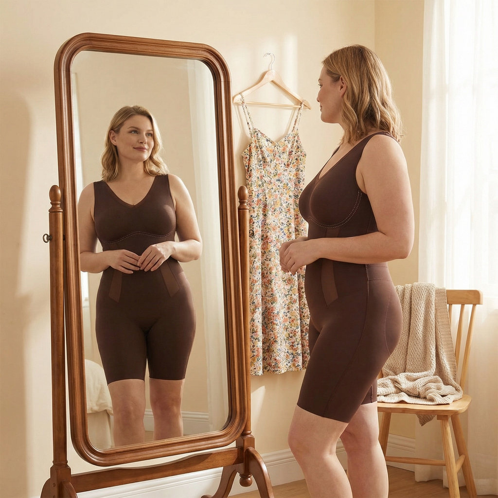 Women's Seamless Shaping Bodysuit with Adjustable Straps