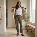 Women's High-Waisted Tapered Utility Pants