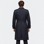 Mayfair – Double-Breasted Dual-Collar Trench Overcoat (Navy Blue) - MattiaCremasco