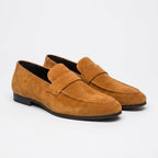 Men's Faux Suede Penny Loafers with Cushioned Footbed - Mattia Cremasco