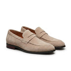 Men's Faux Suede Penny Loafers with Cushioned Footbed - Mattia Cremasco