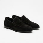 Men's Faux Suede Penny Loafers with Cushioned Footbed - Mattia Cremasco