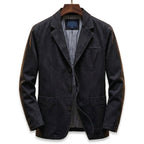 Men's Heavyweight Cotton Blazer with Notched Lapels - Mattia Cremasco