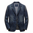 Men's Heavyweight Cotton Blazer with Notched Lapels - Mattia Cremasco