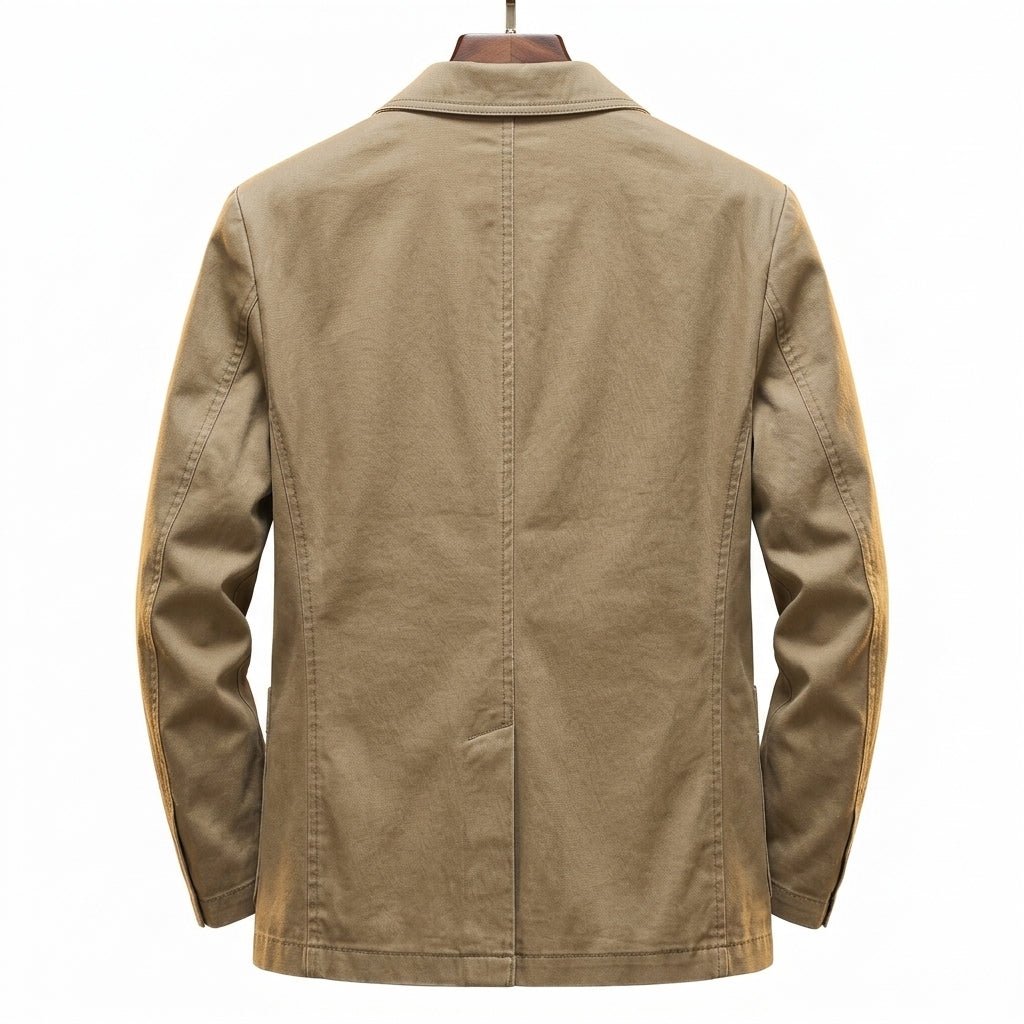 Men's Heavyweight Cotton Blazer with Notched Lapels - Mattia Cremasco