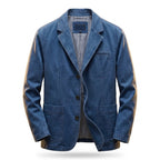 Men's Heavyweight Cotton Blazer with Notched Lapels - Mattia Cremasco