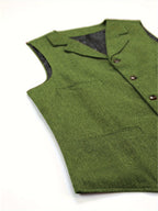 Men's Herringbone Button-Front Suit Vest - Mattia Cremasco