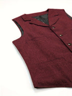 Men's Herringbone Button-Front Suit Vest - Mattia Cremasco