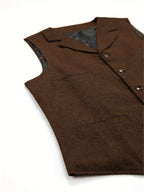 Men's Herringbone Button-Front Suit Vest - Mattia Cremasco