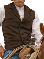 Men's Herringbone Button-Front Suit Vest - Mattia Cremasco