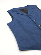 Men's Herringbone Button-Front Suit Vest - Mattia Cremasco