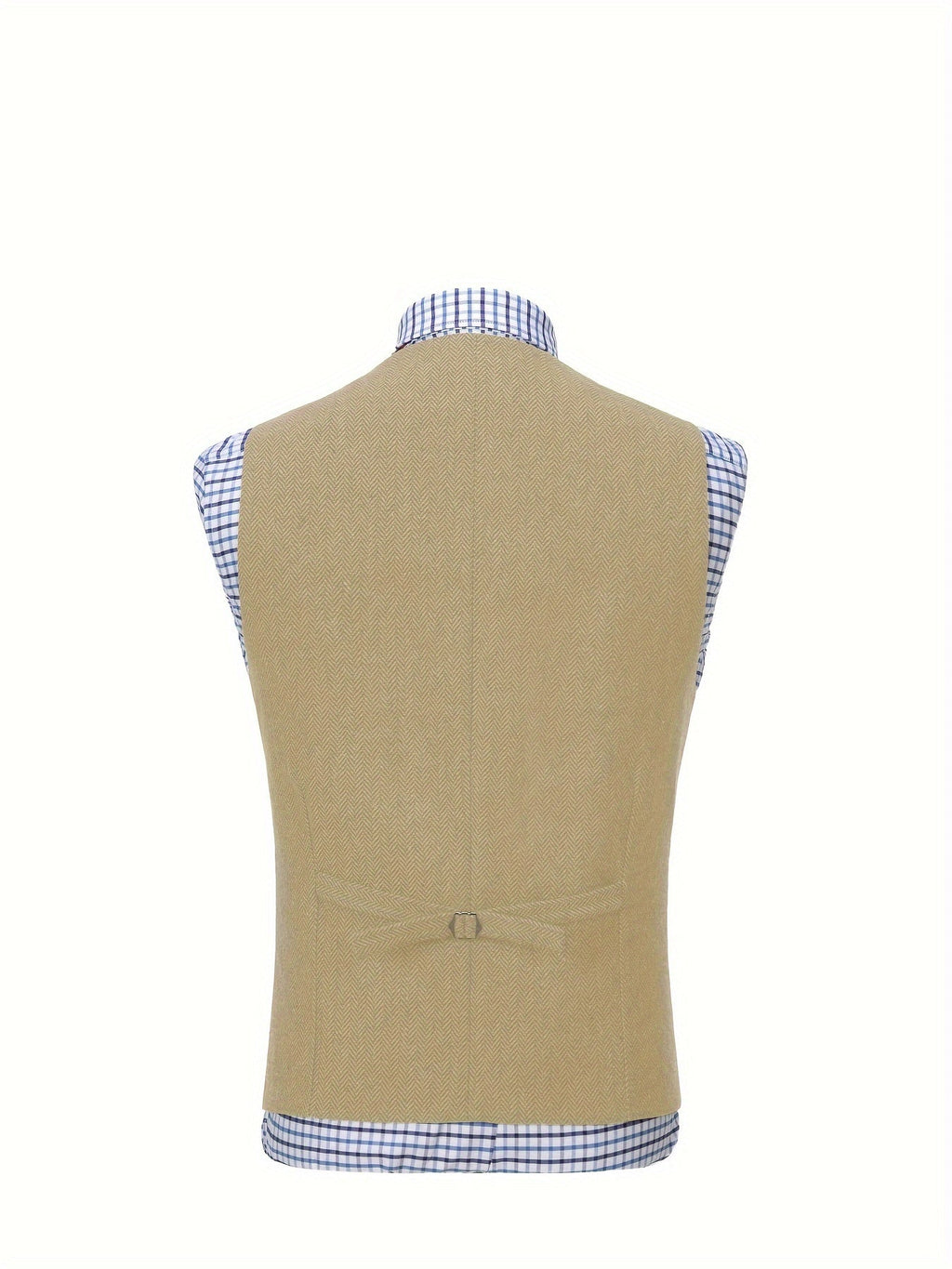 Men's Herringbone Button-Front Suit Vest - Mattia Cremasco