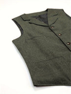 Men's Herringbone Button-Front Suit Vest - Mattia Cremasco