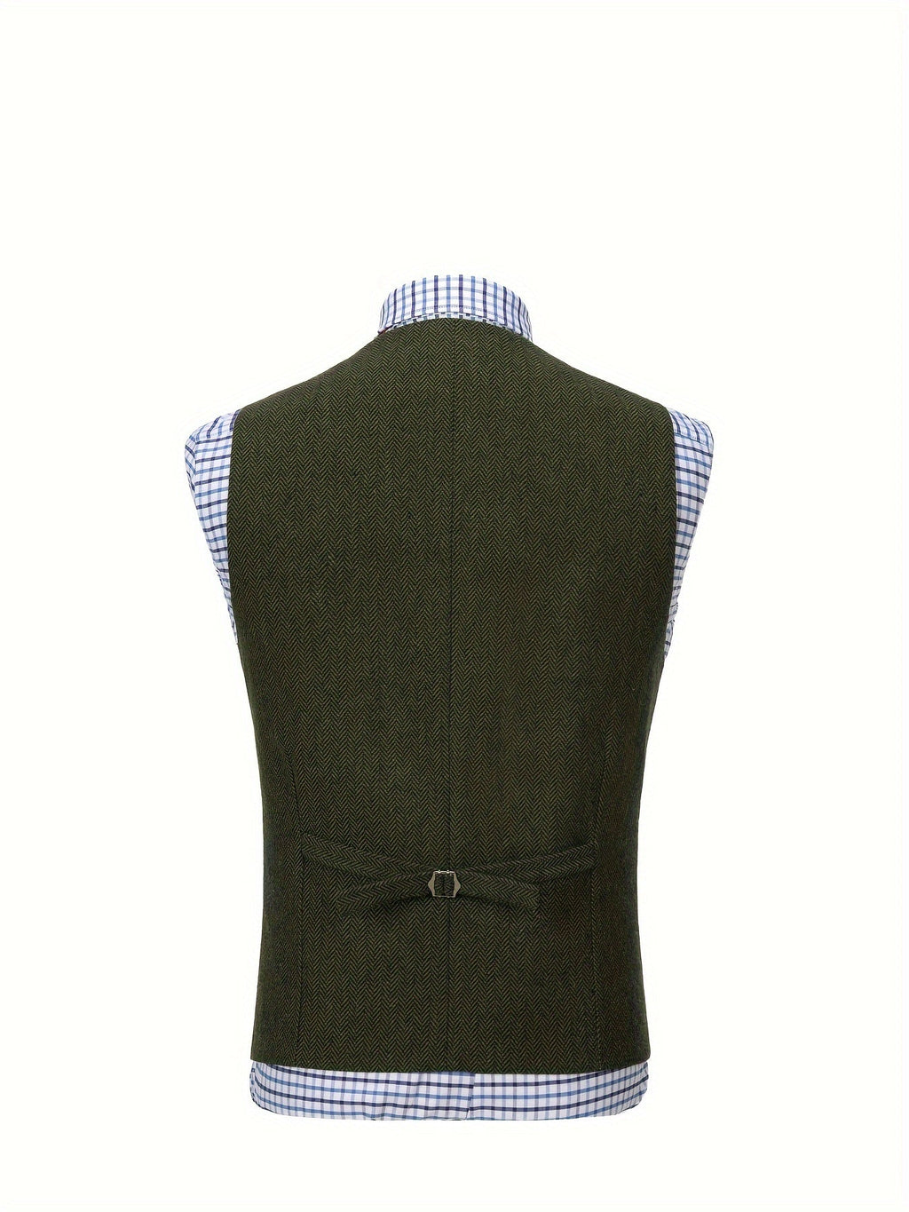 Men's Herringbone Button-Front Suit Vest - Mattia Cremasco