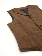 Men's Herringbone Button-Front Suit Vest - Mattia Cremasco