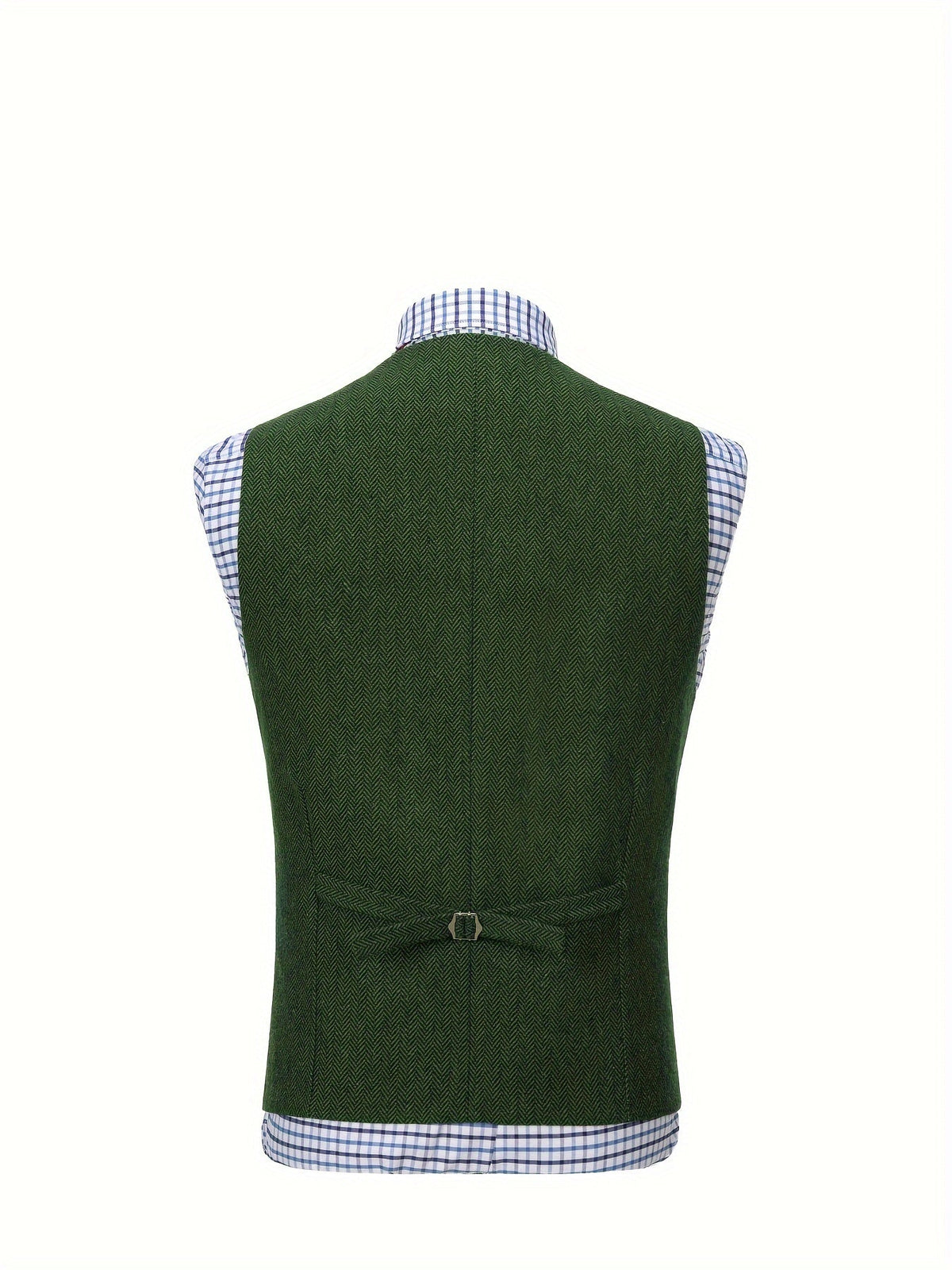 Men's Herringbone Button-Front Suit Vest - Mattia Cremasco