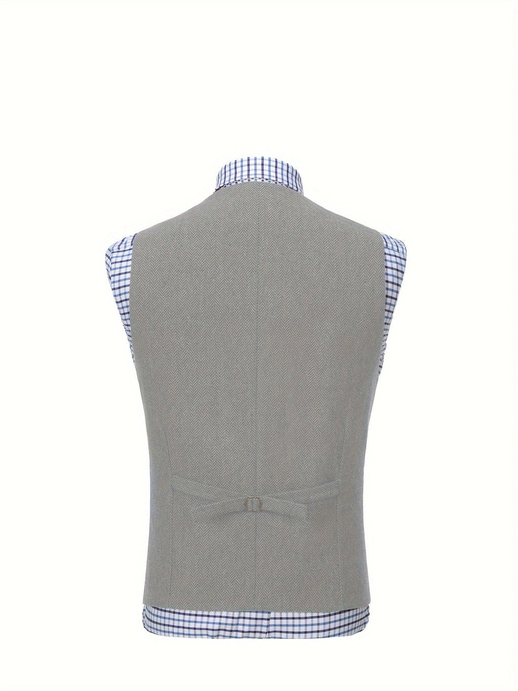 Men's Herringbone Button-Front Suit Vest - Mattia Cremasco