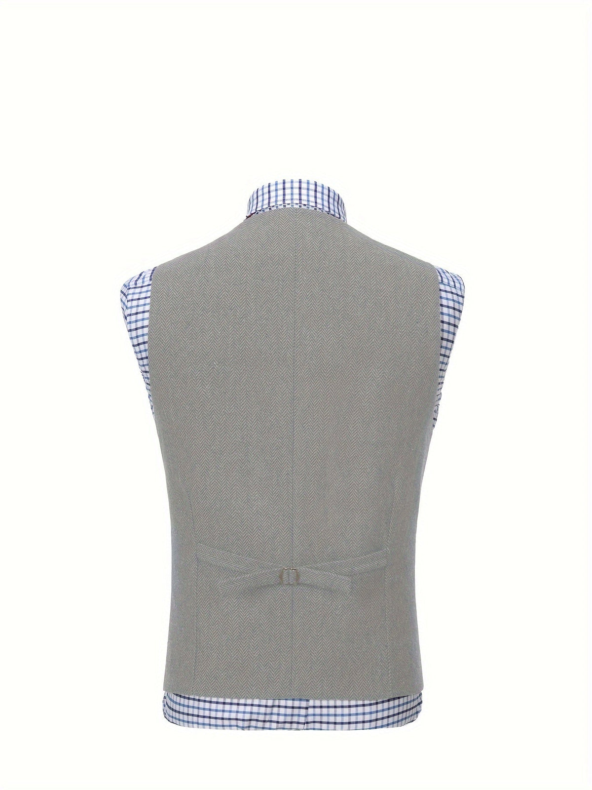 Men's Herringbone Button-Front Suit Vest - Mattia Cremasco