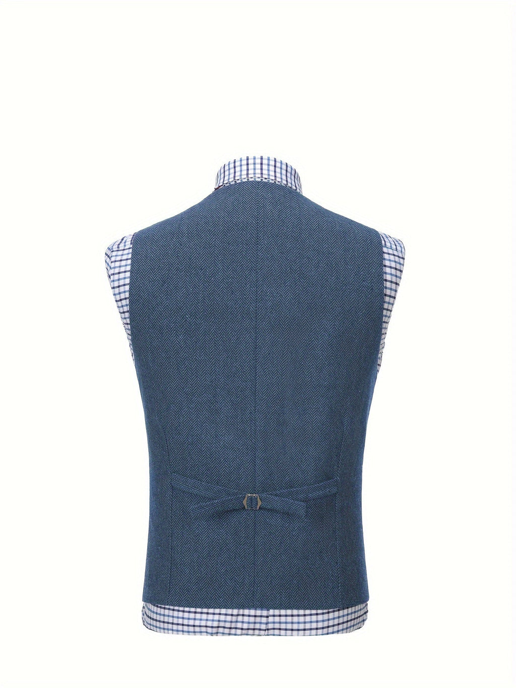 Men's Herringbone Button-Front Suit Vest - Mattia Cremasco