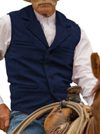 Men's Herringbone Button-Front Suit Vest - Mattia Cremasco