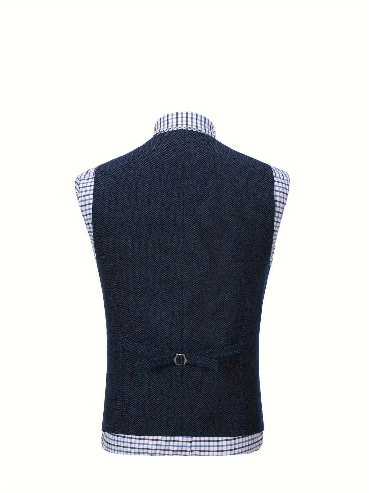 Men's Herringbone Button-Front Suit Vest - Mattia Cremasco