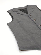Men's Herringbone Button-Front Suit Vest - Mattia Cremasco