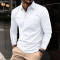 Men's Long Sleeve Polo Shirt with Tailored Fit - Mattia Cremasco