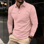 Men's Long Sleeve Polo Shirt with Tailored Fit - Mattia Cremasco