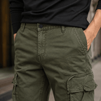 Men's Relaxed Cargo Pants with Straight Legs - Mattia Cremasco