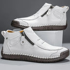Men's Side-Zip Casual Ankle Boots with Raised Sole - Mattia Cremasco