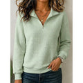 Women's Textured Quarter-Zip Knit Pullover