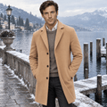 Savile – Classic Single-Breasted Notched-Lapel Wool Overcoat (Camel) - MattiaCremasco