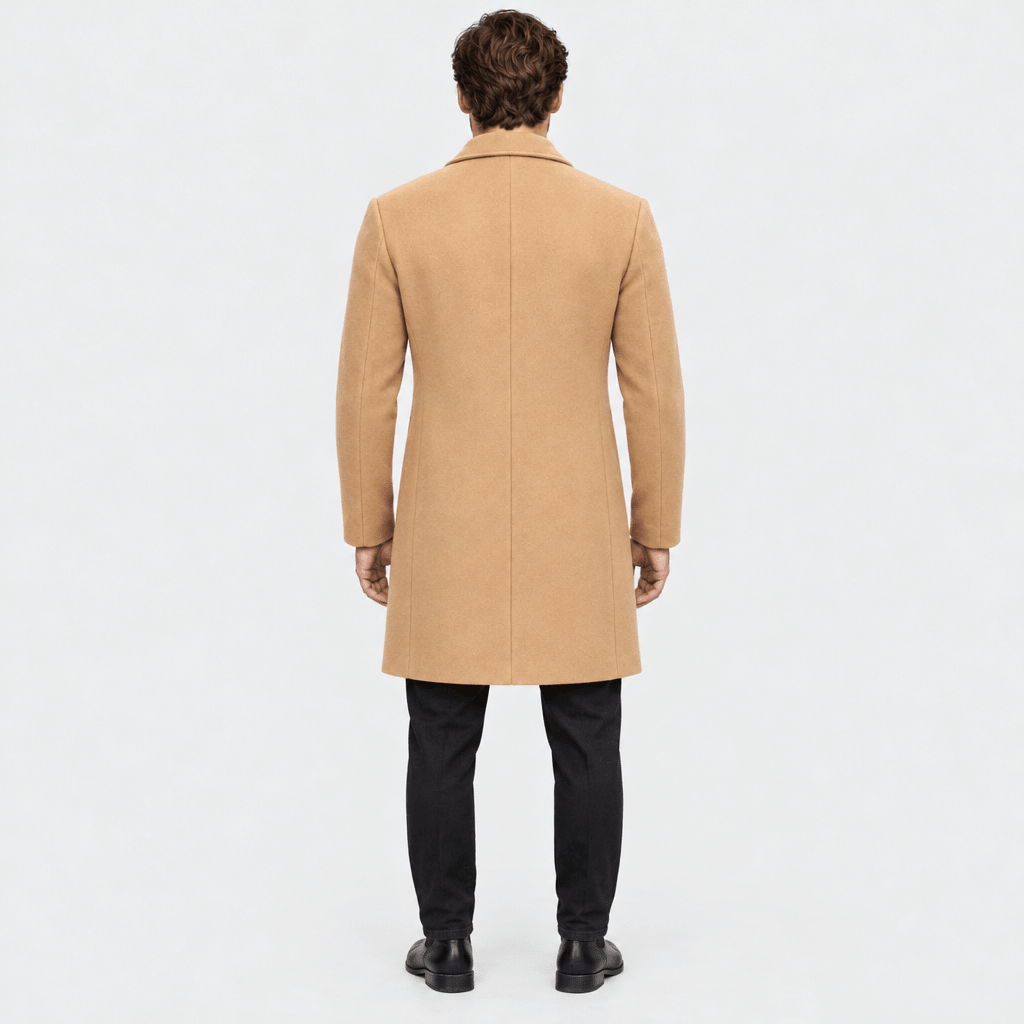 Savile – Classic Single-Breasted Notched-Lapel Wool Overcoat (Camel) - MattiaCremasco