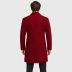Savile – Classic Single-Breasted Notched-Lapel Wool Overcoat (Crimson Red) - MattiaCremasco