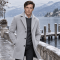 Savile – Classic Single-Breasted Notched-Lapel Wool Overcoat (Light Grey) - MattiaCremasco