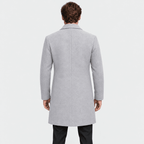 Savile – Classic Single-Breasted Notched-Lapel Wool Overcoat (Light Grey) - MattiaCremasco