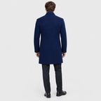 Savile – Classic Single-Breasted Notched-Lapel Wool Overcoat (Navy Blue) - MattiaCremasco