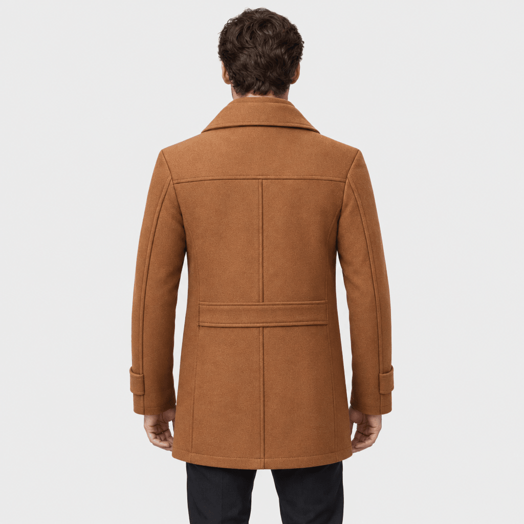 Sovereign – Tailored Dual-Collar Wool Overcoat (Camel) - MattiaCremasco