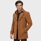 Sovereign – Tailored Dual-Collar Wool Overcoat (Camel) - MattiaCremasco