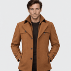 Sovereign – Tailored Dual-Collar Wool Overcoat (Camel) - MattiaCremasco