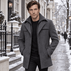 Sovereign – Tailored Dual-Collar Wool Overcoat (Charcoal Grey) - MattiaCremasco
