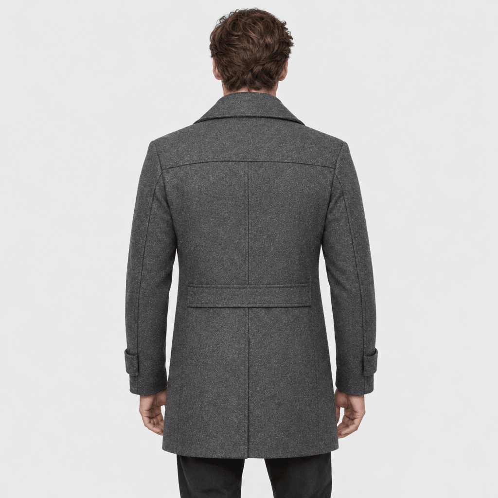 Sovereign – Tailored Dual-Collar Wool Overcoat (Charcoal Grey) - MattiaCremasco