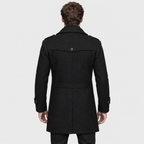 Vanguard – Tailored Dual-Collar Wool Overcoat (Black) - MattiaCremasco