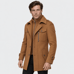 Vanguard – Tailored Dual-Collar Wool Overcoat (Camel) - MattiaCremasco