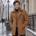 Vanguard – Tailored Dual-Collar Wool Overcoat (Camel) - MattiaCremasco