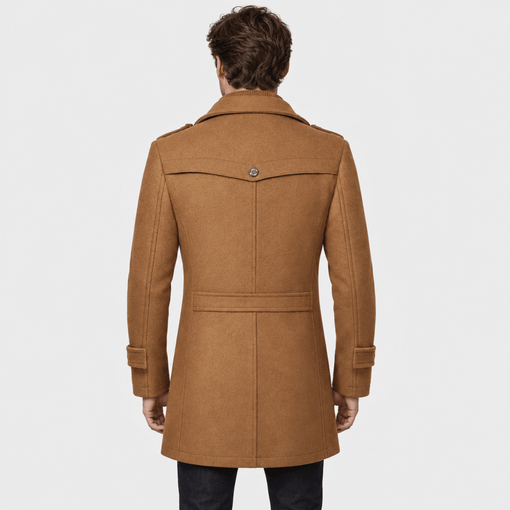 Vanguard – Tailored Dual-Collar Wool Overcoat (Camel) - MattiaCremasco